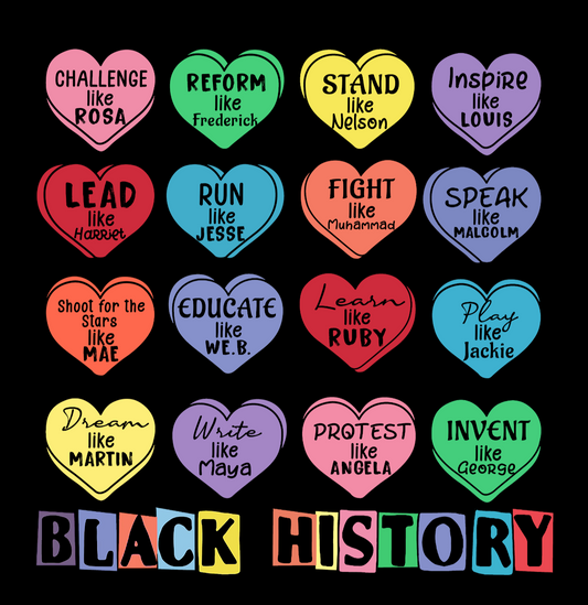 RAINBOW BLACK HISTORY HEARTS